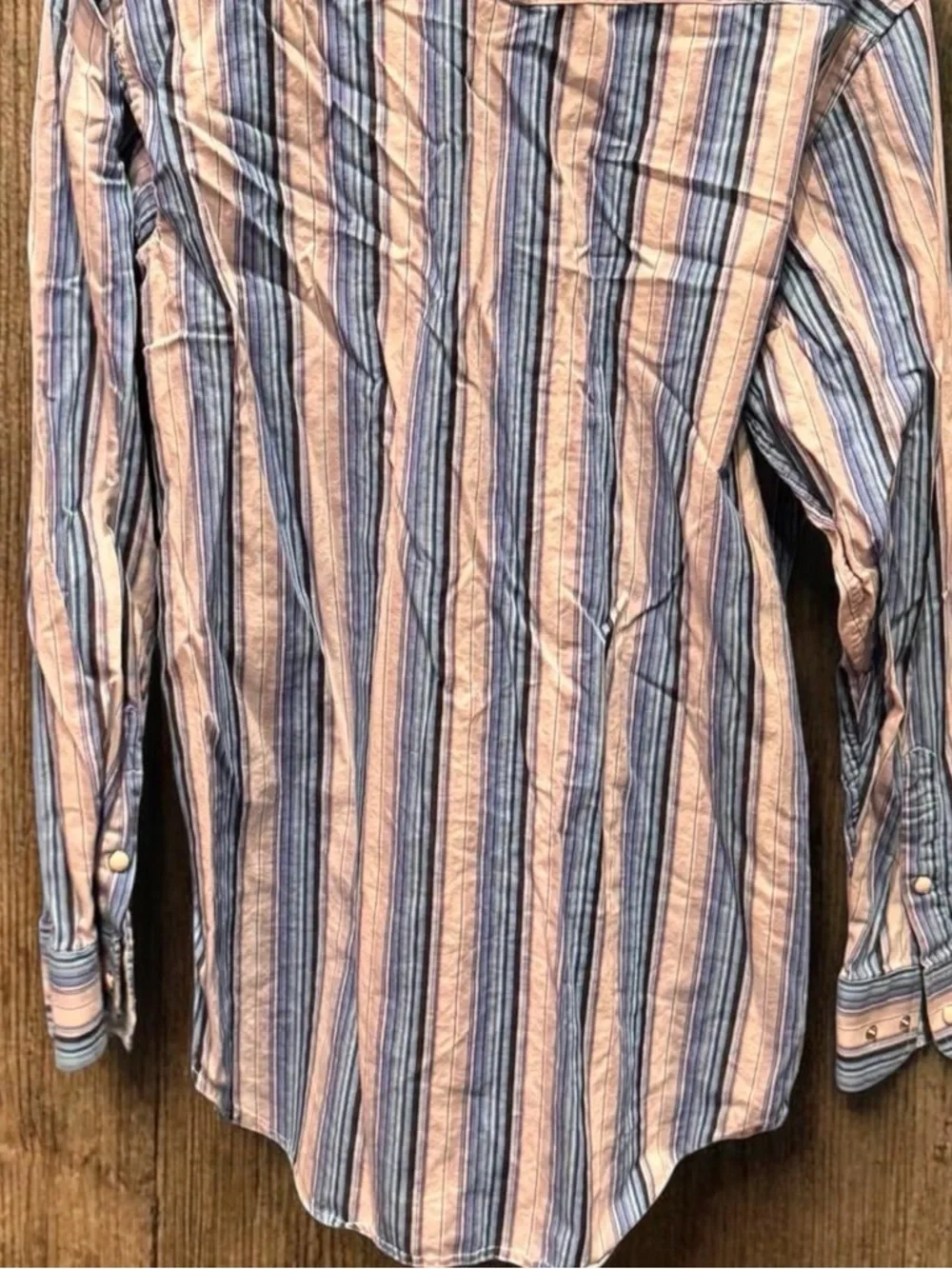 Panhandle Blue Stripe Button-Down Western Shirt MEDIUM